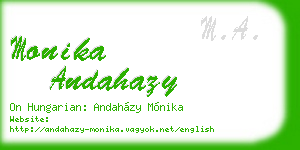 monika andahazy business card